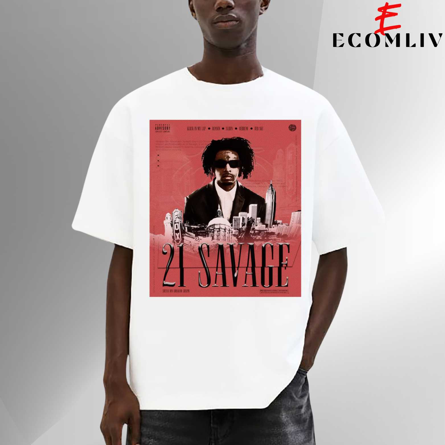 21 Savage Thug Vision Merch Tee, Urban Hip Hop Unisex Shirt